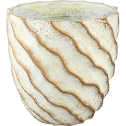 PTMD Bloempot Sharlae - 30x30x30 cm - Cement - Creme