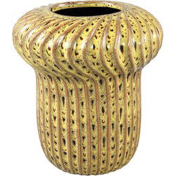 PTMD Bloempot Sindi - 22x22x24 cm - Keramiek - Geel