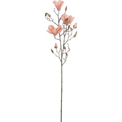 Mica Decorations Magnolia Kunstbloem - H88 cm - Perzik