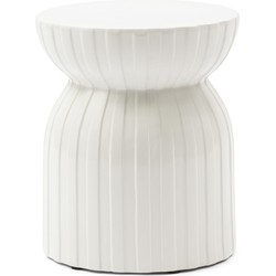 Riviera Maison Sintra End Table, dia 35 cm, pure white