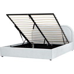 Beliani QUILLIEN - Tweepersoonsbed-Blauw-Polyester