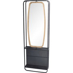 Clayre & Eef Spiegel Zwart Hout