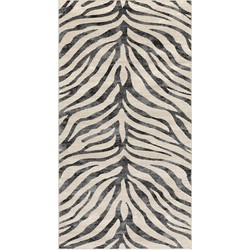 Boho Zebra Tapijt CYBELE - DonkerGrijs/Beige - 80x150 cm