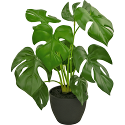 Hoyz Greenery - Kunst Monstera 40 cm in sierpot zwart