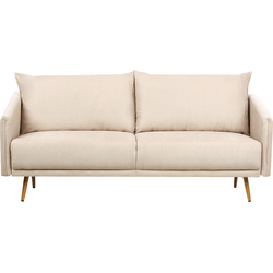 MAURA - Driezitsbank - Beige - Fluweel