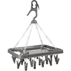 5five Droogcarrousel - kunststof - 26 knijpers - 41 x 39 cm - Hangdroogrek