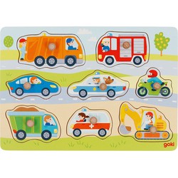 Goki Goki Vehicles, lift-out puzzle 30 x 21 x 2
