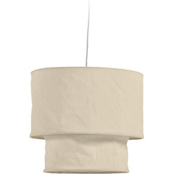 Kave Home - Mariela plafondlampenkap in linnen met beige afwerking Ø 40 cm