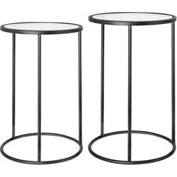 Riverdale Bijzettafel Amaro zwart Set van 2 Rond 60 cm