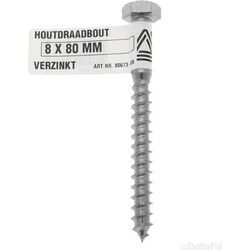 Houtdraadbout 8x80mm