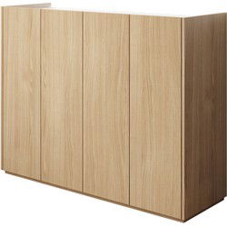 Meubella - Schoenenkast Encore - Eiken - 126 cm