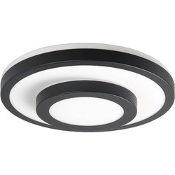 Highlight - Master - Plafondlamp - E27 - 35 x 35  x 10cm - Zwart