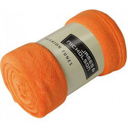 James & Nicholson Fleece deken/plaid - 1x - oranje - 120 x 160 cm - Plaids