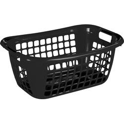 Wasmand - zwart - 55 x 38 x 21 cm - 38 l - Wasmanden