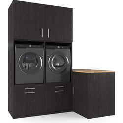 Wasophoogte Wasmachine Kast Hong Kong – Ébène Zwart