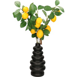 Dijk Natural Collections Kunstbloem citrusfruit tak citroen - 74 cm - geel - kunst zijdebloemen - Kunstbloemen