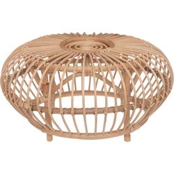 MISOU Bijzettafel - Rond - Salontafel - Koffietafel - Rotan - Ibiza - 74cm