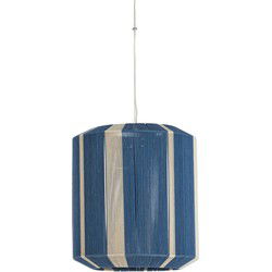 Light & Living - hanglamp - Kozana - blauw - textiel - E27 - 2982872