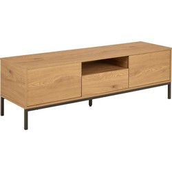 Tv-Meubel - Naturel/Zwart - 140x40x45cm - Varven