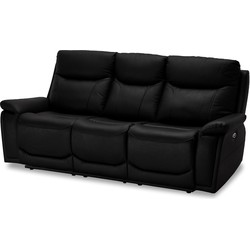 Bremen bank 3-zits relaxfauteuil zwart.