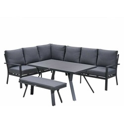 Garden Impressions Senja lounge dining set 4-delig links - mystic grijs