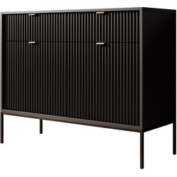 Meubella Dressoir Navil - Zwart - 104 cm