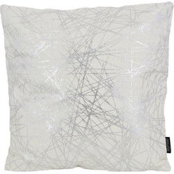 Isha Silver / White | 45 x 45 cm | Kussenhoes | Katoen