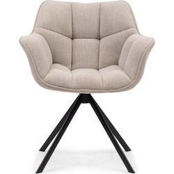 Riviera Maison Carnaby Dining Armchair Turning Leg, mouliné linen, fabulous flax