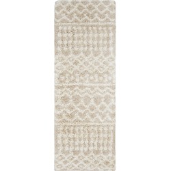 Hoogpolig Shaggy Boho Loper Gang NOUR - Ivoor/Beige - 80x220 cm 