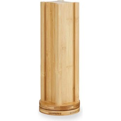 Arte R. Koffie cup/capsule houder/dispenser - bamboe hout - voor 20 cups - D11 x H30 cm - Koffiecuphouders