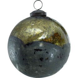 PTMD Indy Kerstbal Antiek - H12 x Ø12 cm - Glas - Groen