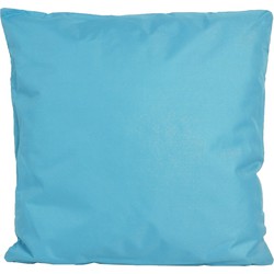 1x Buiten/woonkamer/slaapkamer kussens in het lichtblauw 45 x 45 cm - Sierkussens