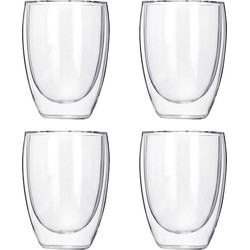 Krumble Koffie glas dubbelwandig 300ml - set van 4