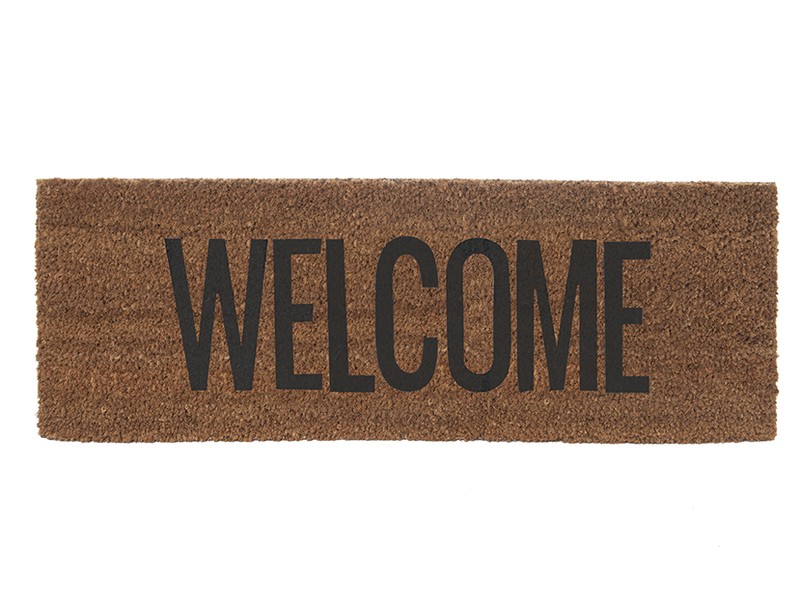 Present Time - Deurmat Welcome - Zwart - 75x25x1,5cm - 