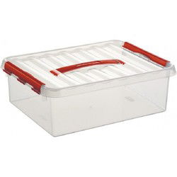 Sunware opbergbox - transparant - 12L - 40 x 30 x 14 cm - Opbergbox