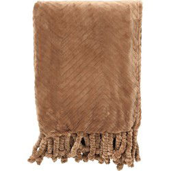Dutch Decor ZIGGY - Plaid van fleece 140x180 cm - Tobacco Brown - bruin - Dutch Decor
