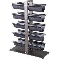 PTMD Wijnrek Davitt - 45x18x61 cm - Leer - Zwart