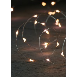 Anna Collection lichtdraad - zilver - met 20 leds - warm wit - 100 cm - Lichtsnoeren