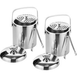 HI IJsemmer - 2x - inclusief tang - RVS - 15 x 20 cm - zilver - IJsemmers