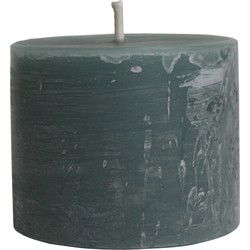 PTMD Kaars New Rustic Outdoor - 15x15x12 cm - Parrafin - Smaragd