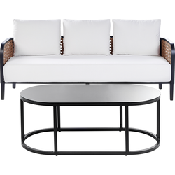 Beliani MONTEFALCO - Tuinsofa-Wit-Aluminium