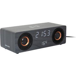 Alarm Clock Classic BT Speaker Radio w. Phone Charger
