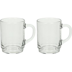 Duralex Theeglazen Versailles - 12x stuks - glas - 260 ml - Koffie- en theeglazen