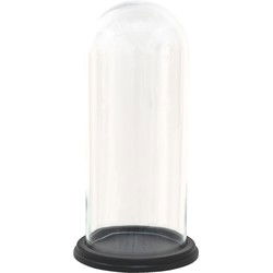 Clayre & Eef Glazen Stolp  Ø 17x26 cm Hout Glas Decoratie Stolp