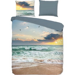 Pure Strand en Zee Dekbedovertrek Multi-1-persoons (140 x 200/220 cm)