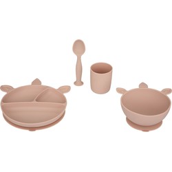 Unicorn Siliconen Servies Set van 4 – Roze – Bpa Vrij