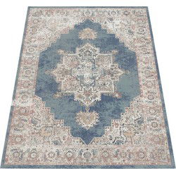 Binnen & Buitenkleed Torana - Vintage Design - Blauw - 80x150 cm