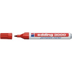 Edding Edding 10 Edding 3000 Permanent Markers Rood
