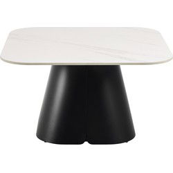 Salontafel - Wit Keramiek - 80x80x45cm - Valsta