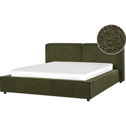 LINARDS - Waterbed - Donkergroen - 160 x 200 cm - Bouclé